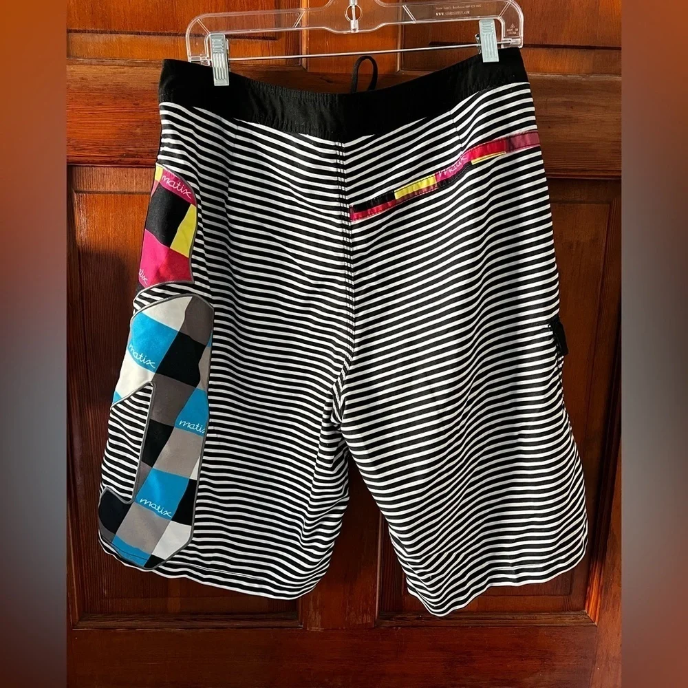 Matix Gabe Kling Signature Boardshorts Stripe Surf Skate Swim Trunks Men’s Large
